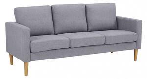 Divano 3 Posti Ramsey 180x73x82 h cm in Tessuto Grigio chiaro
