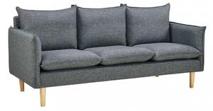 Divano 3 Posti Florin 188x84x51 h cm in Tessuto Grigio scuro