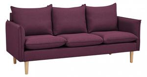 Divano 3 Posti Florin 188x84x51 h cm in Tessuto Viola