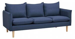 Divano 3 Posti Florin 188x84x51 h cm in Tessuto Blu
