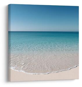 Quadro su tela – Orizzonte azzurro sulla spiaggia sabbiosa