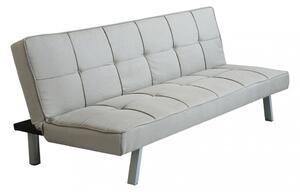 Divano Letto Aaron 178x80x71 cm in Tessuto Grigio chiaro