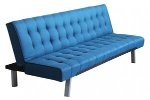 Divano Letto Barry 178x80x71 cm in Tessuto Blu melange