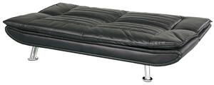 Divano Letto Prontoletto Sofia Rivestimento in Similpelle Nero