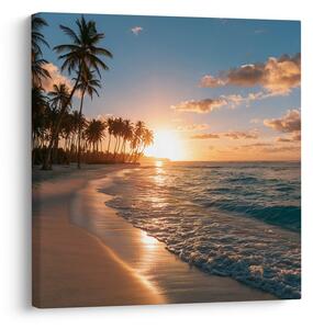 Quadro su tela – Palme sulla costa marina