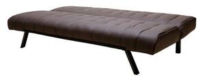 Divano Letto Prontoletto Click Clack Rivestimento in Similpelle Marrone Darrel