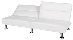 Divano Letto Prontoletto Alba Rivestimento in Similpelle Bianco