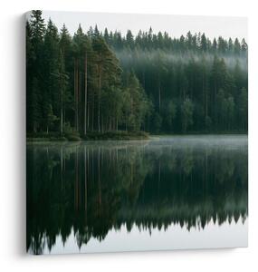 Quadro su tela – Bruma mattutina sul lago