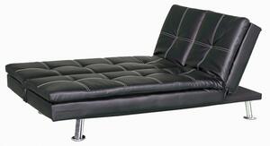 Divano Letto Prontoletto Bologna Rivestimento in Similpelle Nero