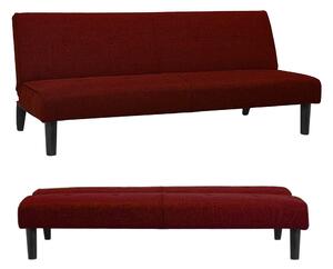 Divano Letto Prontoletto Click Clack Rivestimento in Tessuto Rosso Oliver