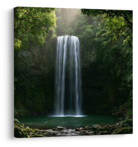 Quadro su tela – Cascata nella giungla lussureggiante