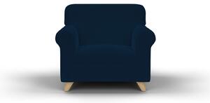 Copridivano Elasticizzato in Tessuto Blu Scuro 1 Posto