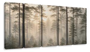 Quadri 5 pezzi – Albero della vita nella nebbia