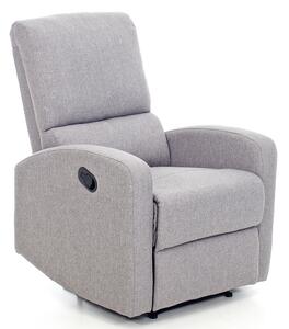 Poltrona Relax Reclinabile Manuale in Tessuto Fiorella Grigia