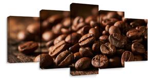 Quadri 5 pezzi – Chicchi di caffè tostati