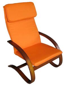 Poltrona in Tessuto e Legno 67x78xH100cm Terracotta