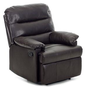 Poltrona Relax Reclinabile Manuale in Similpelle Mara Marrone