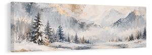 Quadro su tela – Valle nebbiosa nel paesaggio invernale