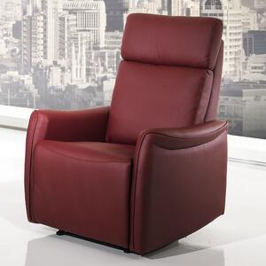 Poltrona Relax Reclinabile Manuale Rivestimento in Similpelle Moja Sophia Bordeaux