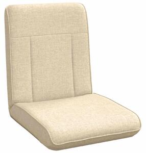 VidaXL Poltrona reclinabile in tessuto color crema