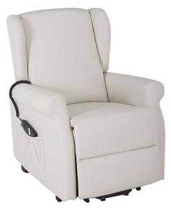 Poltrona Alzapersona Elettrica 1 Motore in Similpelle Margaret Crema