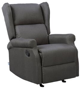 Poltrona Relax Reclinabile Manuale in Tessuto Bergere Arlette a Fumo