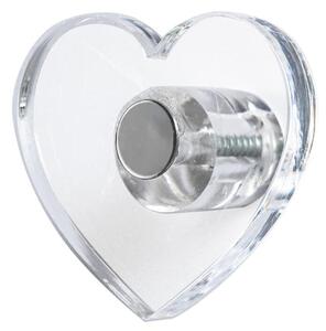 Appendiabito singolo da Parete in Plexiglass ispirata a cuori linea LOVIA 6.5x3x h6 cm in struttura in plexiglass colore trasparente