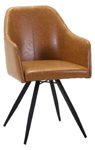 Poltrona in Similpelle 50x56H89 cm Gialla