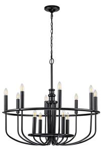Kichler KL-CAPITOL-HILL12-BLK-Lampadario a catena CAPITOL HILL 12xE14/40W/230V nero