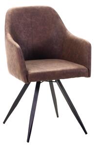 Poltrona in Similpelle 50x56H89 cm Marrone