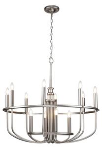 Kichler KL-CAPITOL-HILL12-BN-Lampadario a catena CAPITOL HILL 12xE14/40W/230V cromo