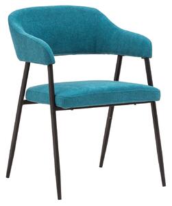 Poltrona Imbottita 55x58x77 cm in Tessuto Itaca Verde Petrolio