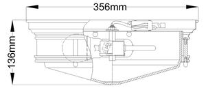 Hinkley HK-HADLEY-F-OZ - Plafoniera per bagno HADLEY, 3xE27/40W/230V IP44, bronzo
