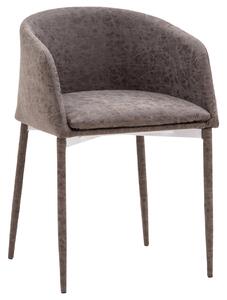 Poltroncina Imbottita 79x52x52 cm in Similpelle Prima Grigio Meccanico