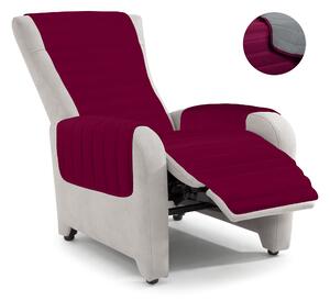 Copripoltrona Trapuntato Doubleface Bordeaux/Grigio Scuro