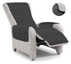 Copripoltrona Trapuntato Doubleface Grigio Chiaro/Grigio Scuro