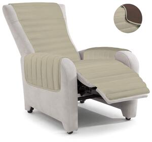 Copripoltrona Trapuntato Doubleface Tortora/Marrone