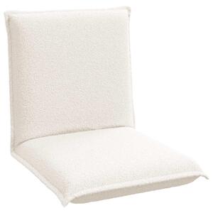 VidaXL Poltrona regolabile in tessuto di lana color crema
