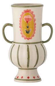 Vaso beige in gres dipinto a mano (altezza totale 21 cm) Odina – Bloomingville