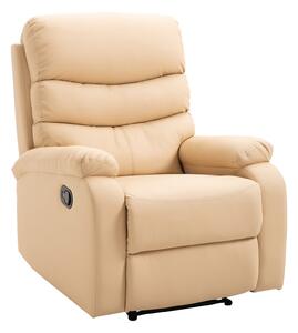 Poltrona Relax Reclinabile in Similpelle Beige