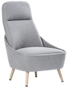 Poltrona Imbottita in Tessuto con Gambe in Acciaio Tosini Memphis Grigio Chiaro