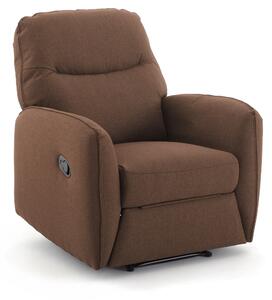 Poltrona Relax Reclinabile Manuale in Tessuto Kube Marrone