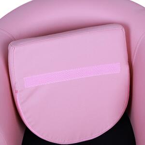 Poltroncina Mini per Bambini con Pouf Poggiapiedi Rosa