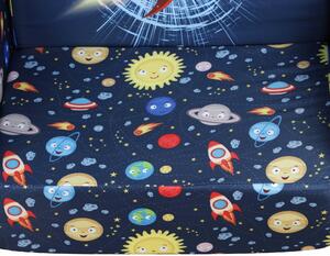 Poltroncina Mini per Bambini Fantasia Spazio 56x42x39 cm Blu