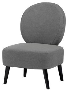 Poltroncina Imbottita in Tessuto Motti Aurora Grigio Scuro
