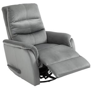 Poltrona Relax Reclinabile Manuale in Tessuto Grigio
