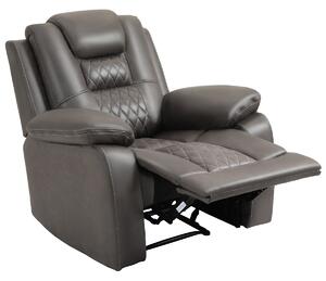 Poltrona Relax Reclinabile con Poggiapiedi in Similpelle Marrone