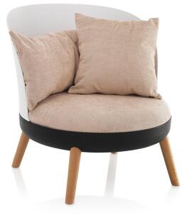 Poltroncina Imbottita 70x81x72 cm in Microfibra Rosa