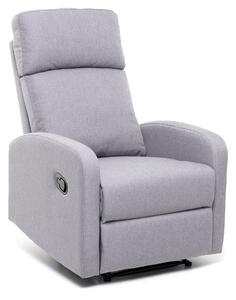 Poltrona Relax Reclinabile Manuale in Tessuto Grigio