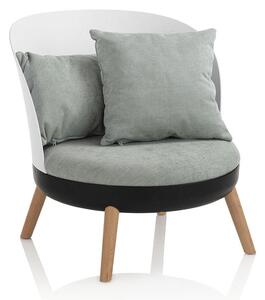 Poltroncina Imbottita 70x81x72 cm in Microfibra Verde